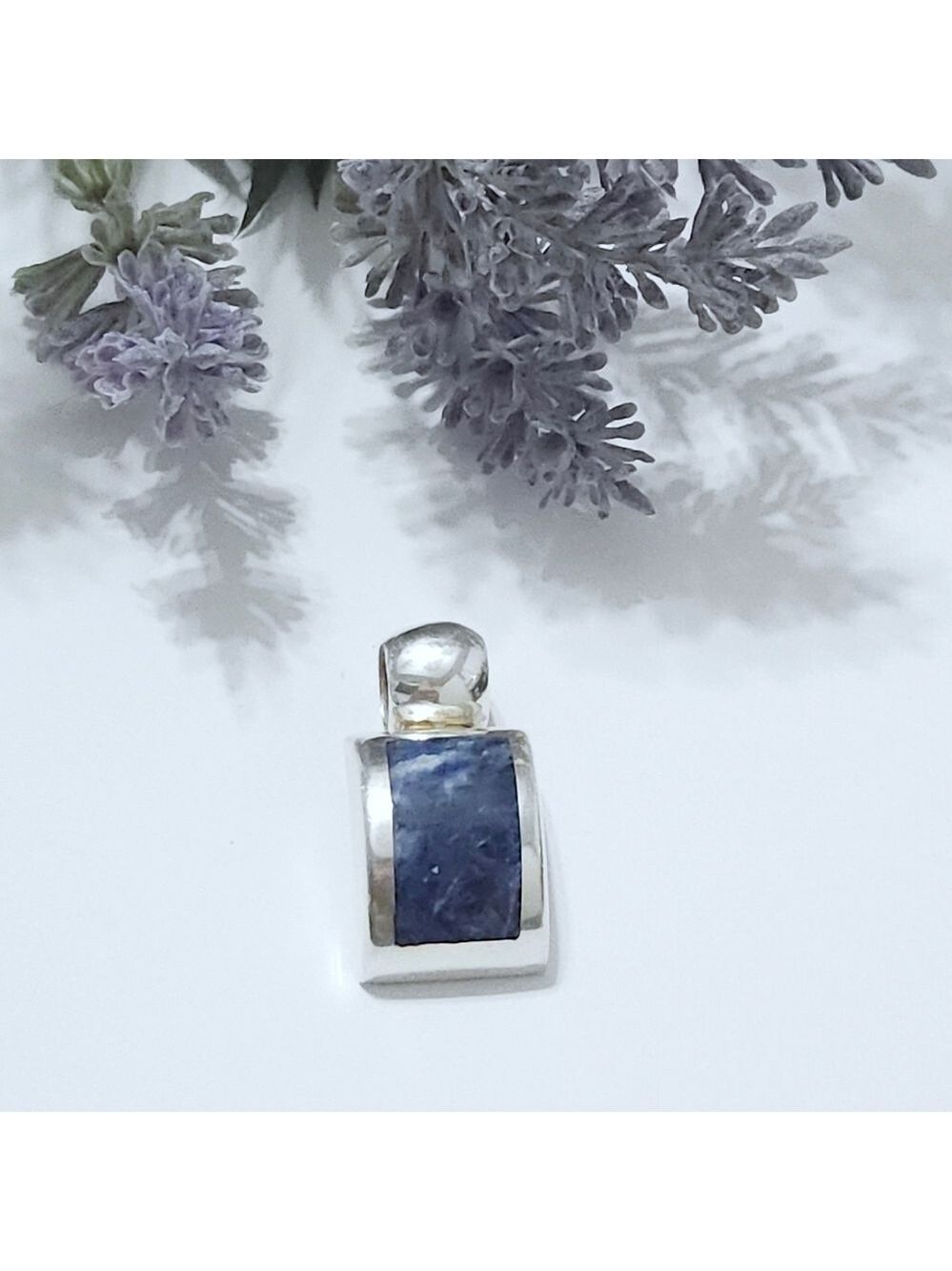 Vintage Sterling Silver Sodalite Pendant